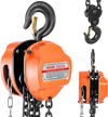 VEVOR Hand Chain Hoist, 2 Ton 4400 lbs Capacity, Manual Chain Block with Upgrade G80 Galvanized Chain, 20 ft Lifting Height, Heavy Duty Pulley Hoist for Garage Warehouse Automotive Machinery, Orange