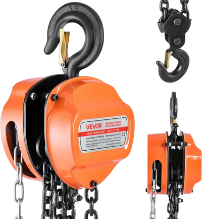 Vevor Manual Chain Hoist 3 Ton 6600 lbs 10' Lift Chain Block New