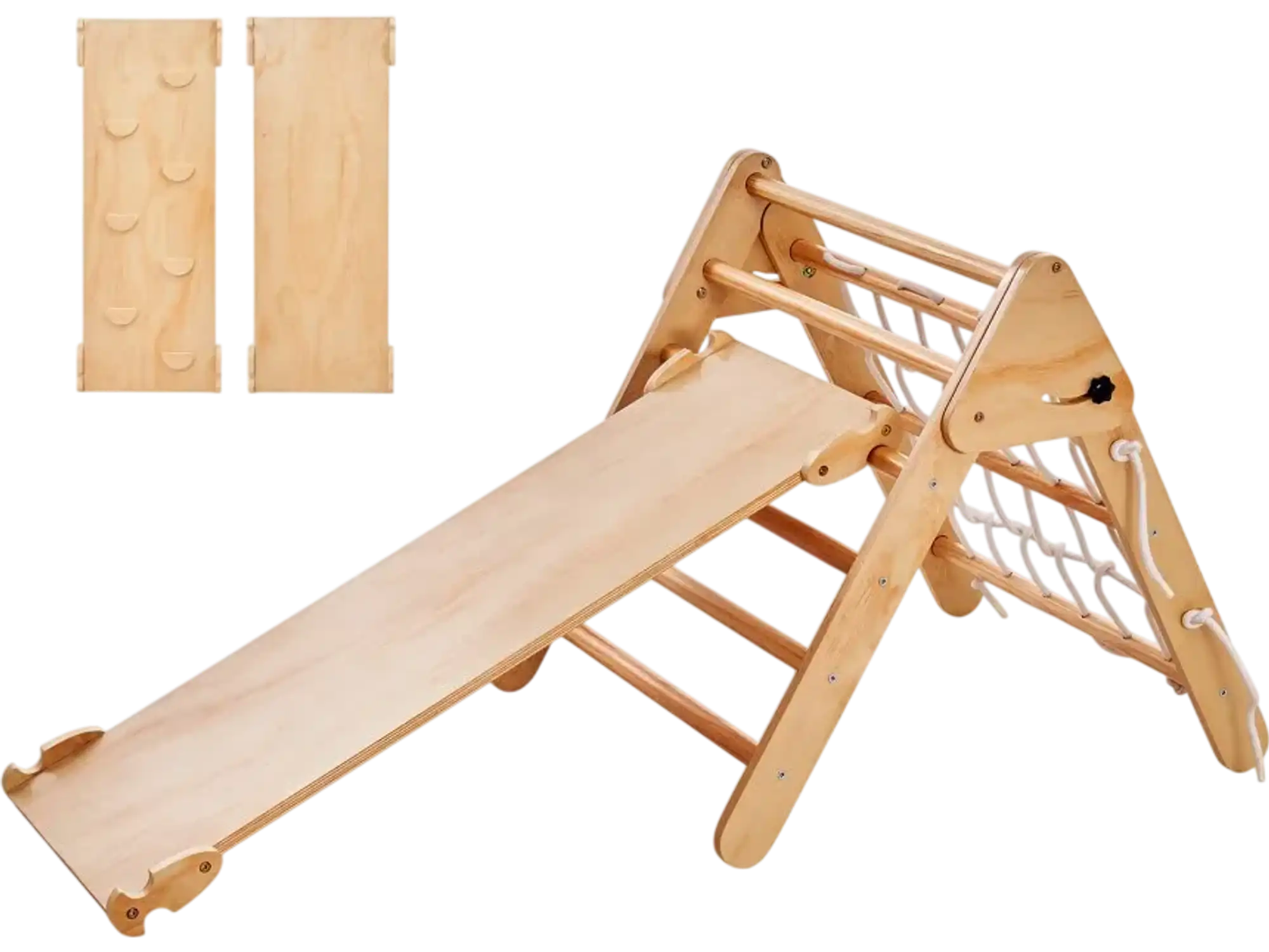 Vevor Pikler Triangle 4-in-1 Montessori Indoor Climbing Set for Toddlers 1-3 Years New