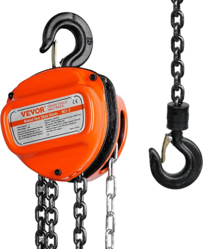 Vevor Manual Chain Hoist 1 Ton 20' G80 Carbon Steel Come Along New