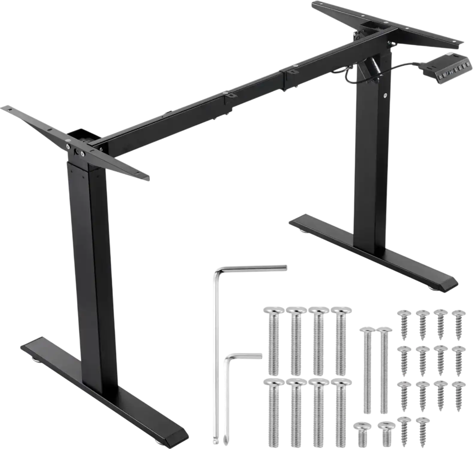 Vevor Standing Desk Frame Adjustable Electric Sit-Stand Workstation Base Black New