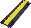 VEVOR Cable Protector Ramp, 2 Channel, 22000 lbs/axle Capacity Heavy Duty TPU Wire Cord Cover Ramp Hose Protector Ramp Driveway, Traffic Speed Bump with TPR Flip-Open Top Cover, for Indoor & Outdoor