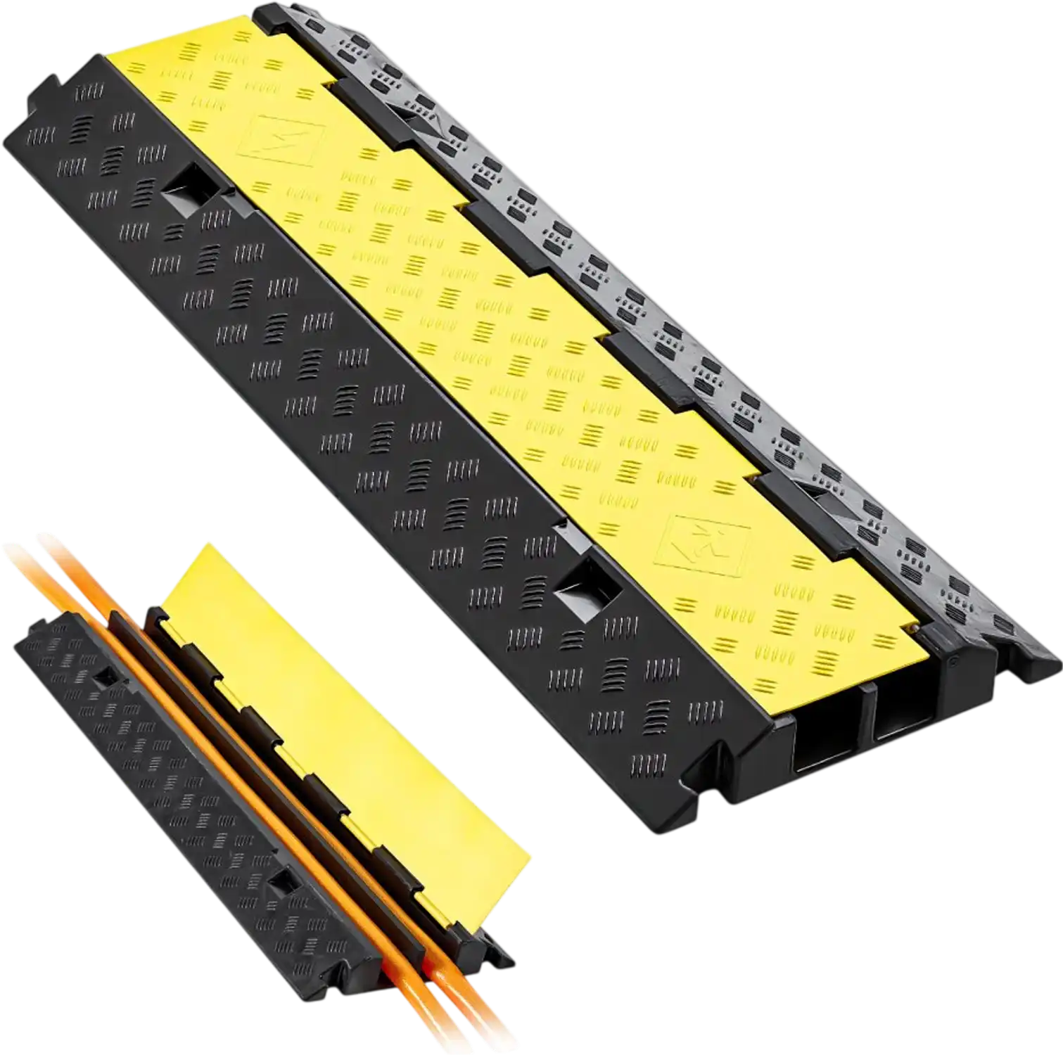 Vevor Cable Protector Ramp 2-Channel 22,000 lbs Axle Capacity 2.2 x 2