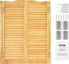 VEVOR Double Saloon Doors, 36"W x 42" H Arched Top Interior Swinging Cafe Doors, Premium Pine Wood, with Hinges & Hardware Kit, Easy to Install, for Hallway Kitchen Bar Pub Entrance, Log Color