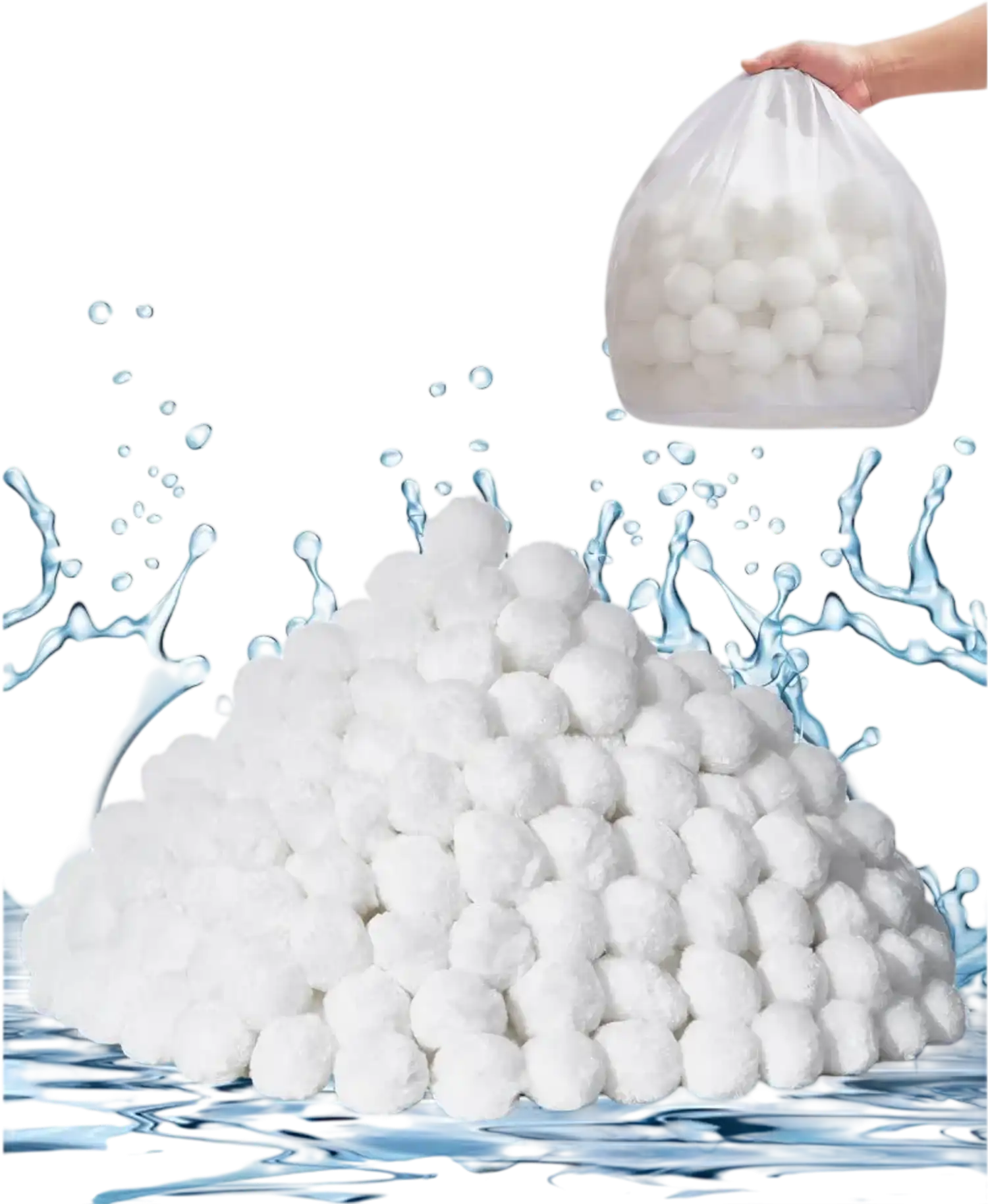 Vevor Pool Filter Balls 4.6 lbs Reusable Polyester Fiber for Sand Filters New