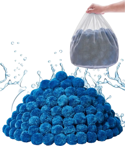 Vevor Pool Filter Balls 4 lbs Reusable Blue Polyester Filter Media New