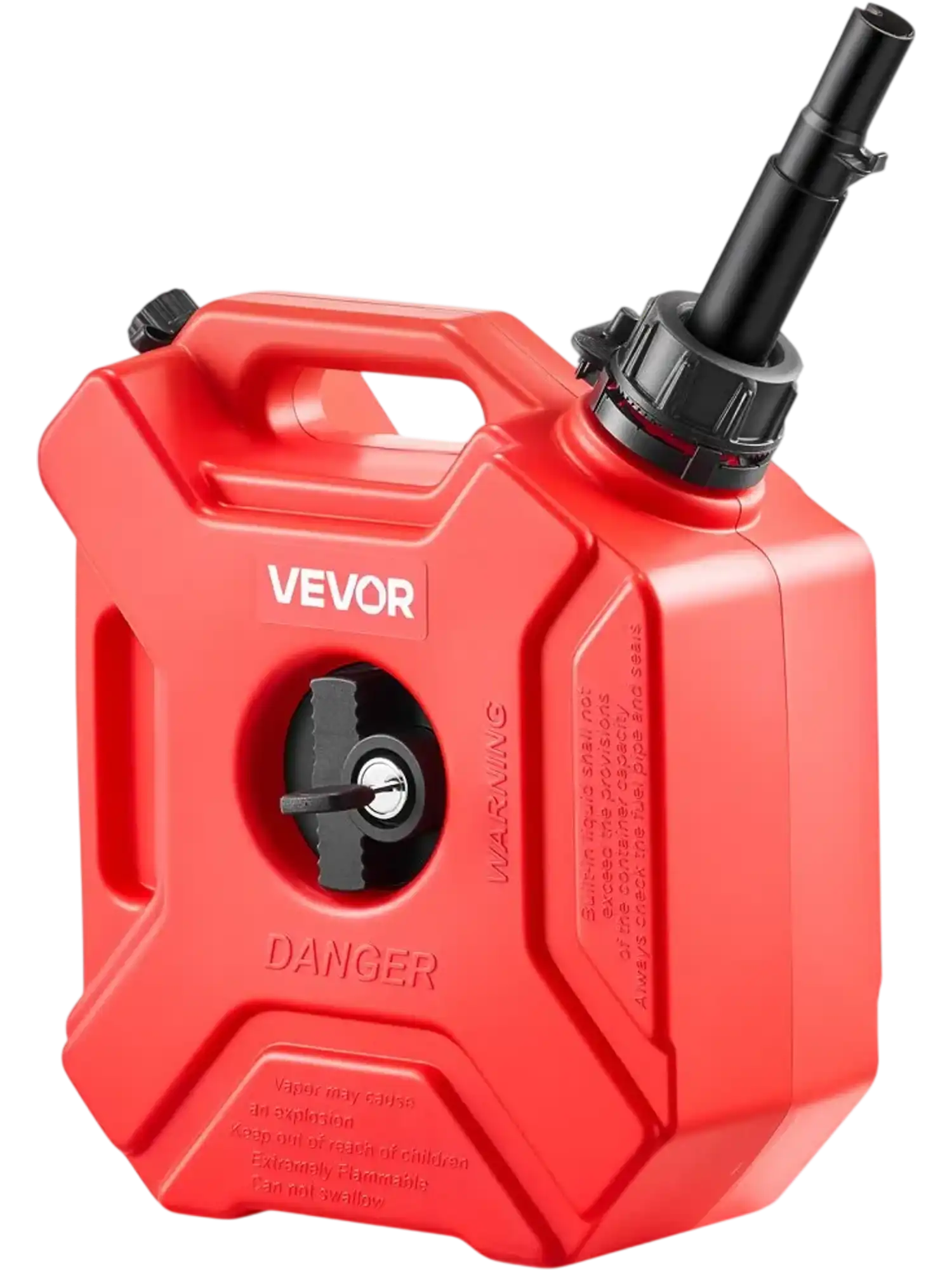 Vevor Gas Can 1.3 Gallon Fuel Container with Spout and Lockable Bracket New