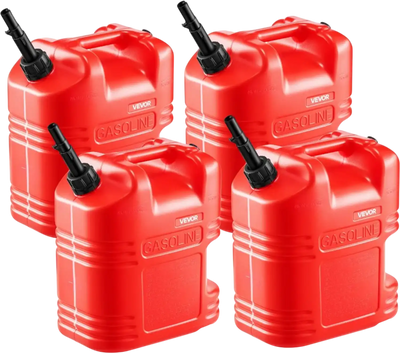 Vevor Fuel Container 5 Gallon Gas Tank with Spout Clear Scale 4-Pack New
