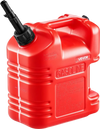 VEVOR Fuel Container, 2.5 Gallon, Gas Tank with Spout & Clear Scale, 15 L/min Max Flow Rate, Secure & Leak-proof, Portable Flat Fluid Container for Most Cars Motorcycle ATV UTV, Red, 1 Pack