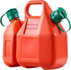 VEVOR Fuel Container, 1.6 Gallon, Fuel Tank with Spout & 0.5 Gallon Extra Oil Container, 5.5 L/min Max Flow Rate, Leak-proof and Portable Flat Fluid Container for Most Cars Motorcycle ATV UTV