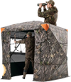 VEVOR Hunting Blind, 4-5 Person See Through Ground Blinds with Carrying Bag, 270 Degree Portable Camouflage Tent, Durable Concealed Shelter with Silent Magnetic Door and Window, for Turkey and Deer