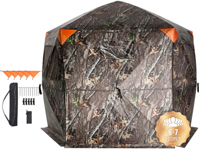 Vevor Hunting Blind 288° See-Through 6-7 Person Pop-Up Deer Hunting Tent with Carrying Bag New