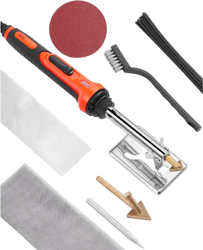 VEVOR Plastic Welder Kit, 60W/100W Dual-Power Plastic Welding Soldering Iron with 3 Welding Tips and 20 Welding Rods, Professional Plastic Repair Welding Tool for Car Bumper, Kayaks, Toys, Electronics