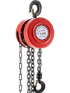 VEVOR Hand Chain Hoist, 2200 lbs /1 Ton Capacity Chain Block, 10ft/3m Lift Manual Hand Chain Block, Manual Hoist with Industrial-Grade Steel Construction for Lifting Good in Transport & Workshop, Red