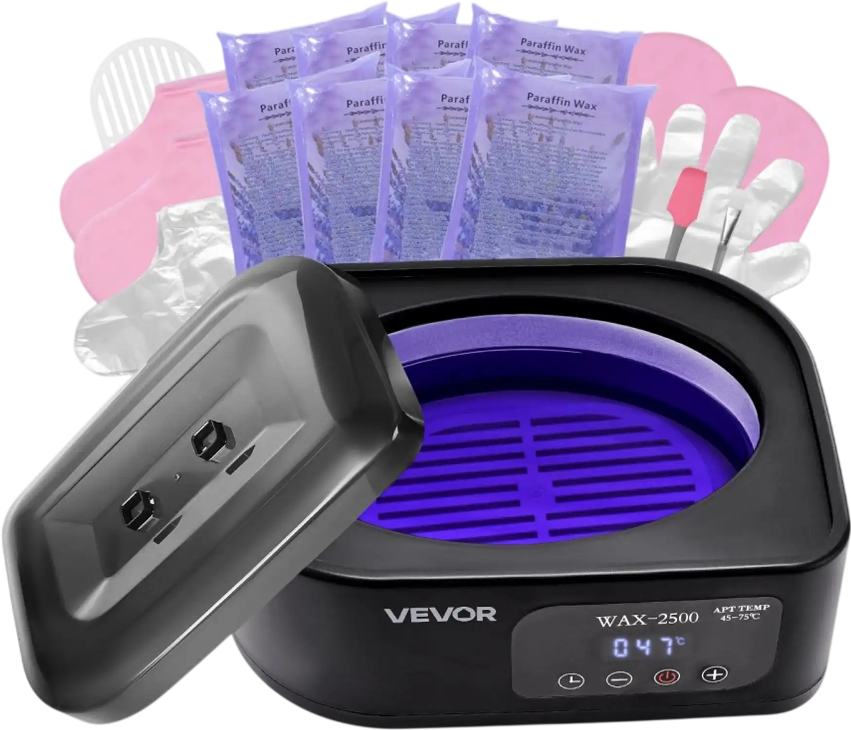 Vevor Paraffin Wax Machine Hands and Feet 3500ml Digital Display Paraffin Bath Kit New