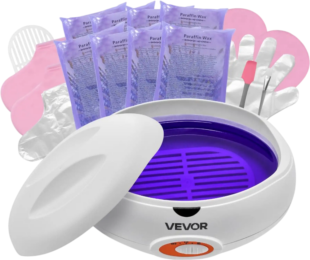 VEVOR Paraffin Wax Machine for Hands and Feet, 2000ML Professional Paraffin Wax Warmer, Low/High 2-Level Temperature Control Paraffin Bath Moisturizing Kit for Skin Hydration, Home Spa, Beauty Salons