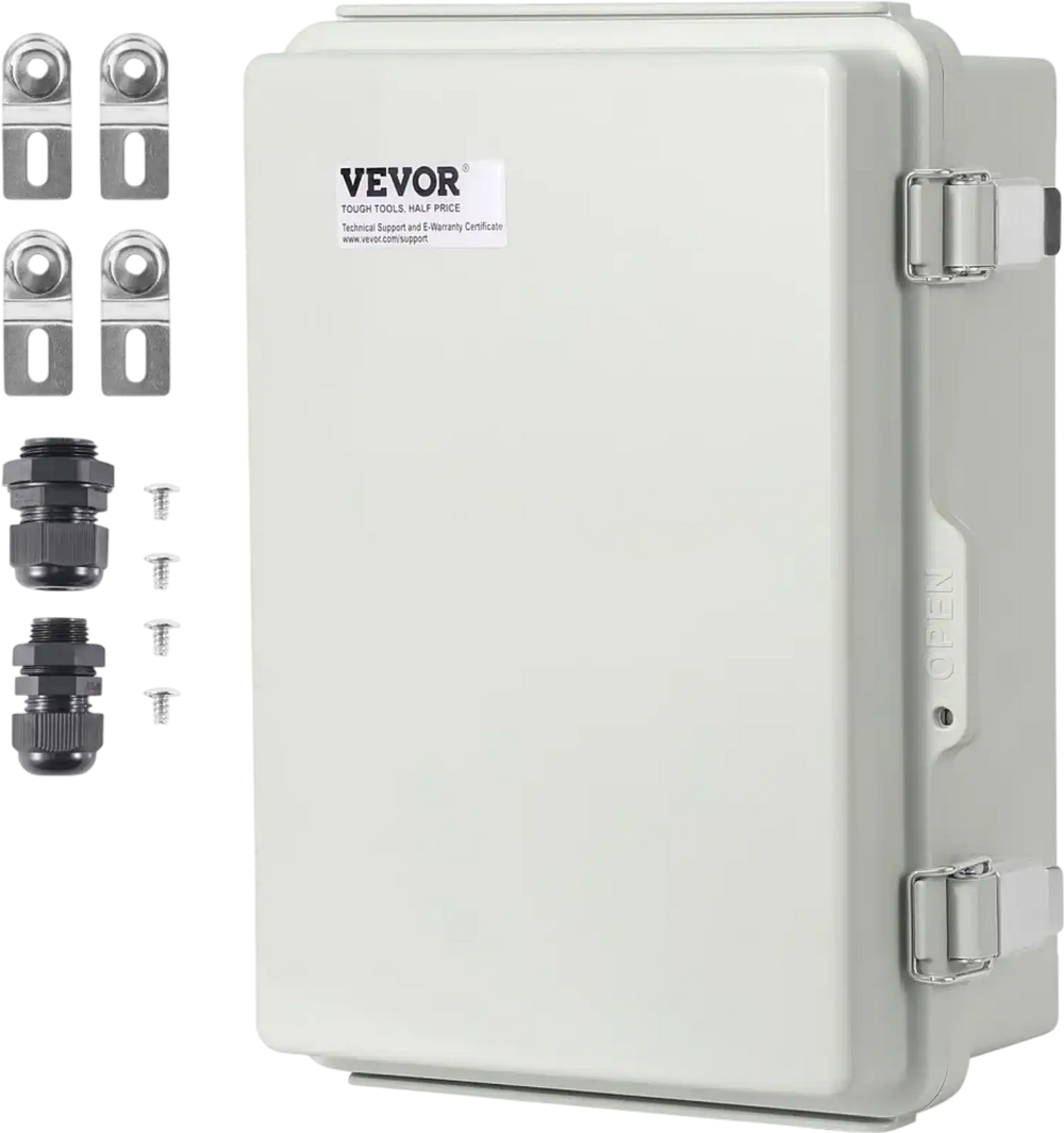 Vevor Electrical Enclosure Box Outdoor ABS Junction Box 16.93 x 12.99 ...