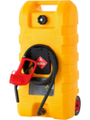 VEVOR 15 Gallon Fuel Caddy Portable Fuel Gas Transfer Tank with Manual Pump, for Gasoline Diesel Storage, Car, ATV, Boat, Lawn Mower, Motorcycle, Tractor, Gas Container Can with Wheels & Hose, Yellow
