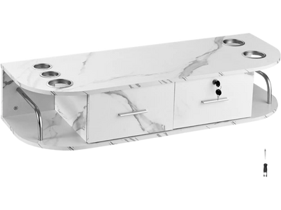 Vevor Salon Station Wall-Mounted Marble White New