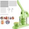 VEVOR Button Maker Machine, 2.28 in, Plastic Pin Maker with 100pcs Button Parts, Circle Cutter and Hex Wrenches, Reinforced Ergonomic Handle, for DIY Badges, Personalized Pins and Key Chains, Green
