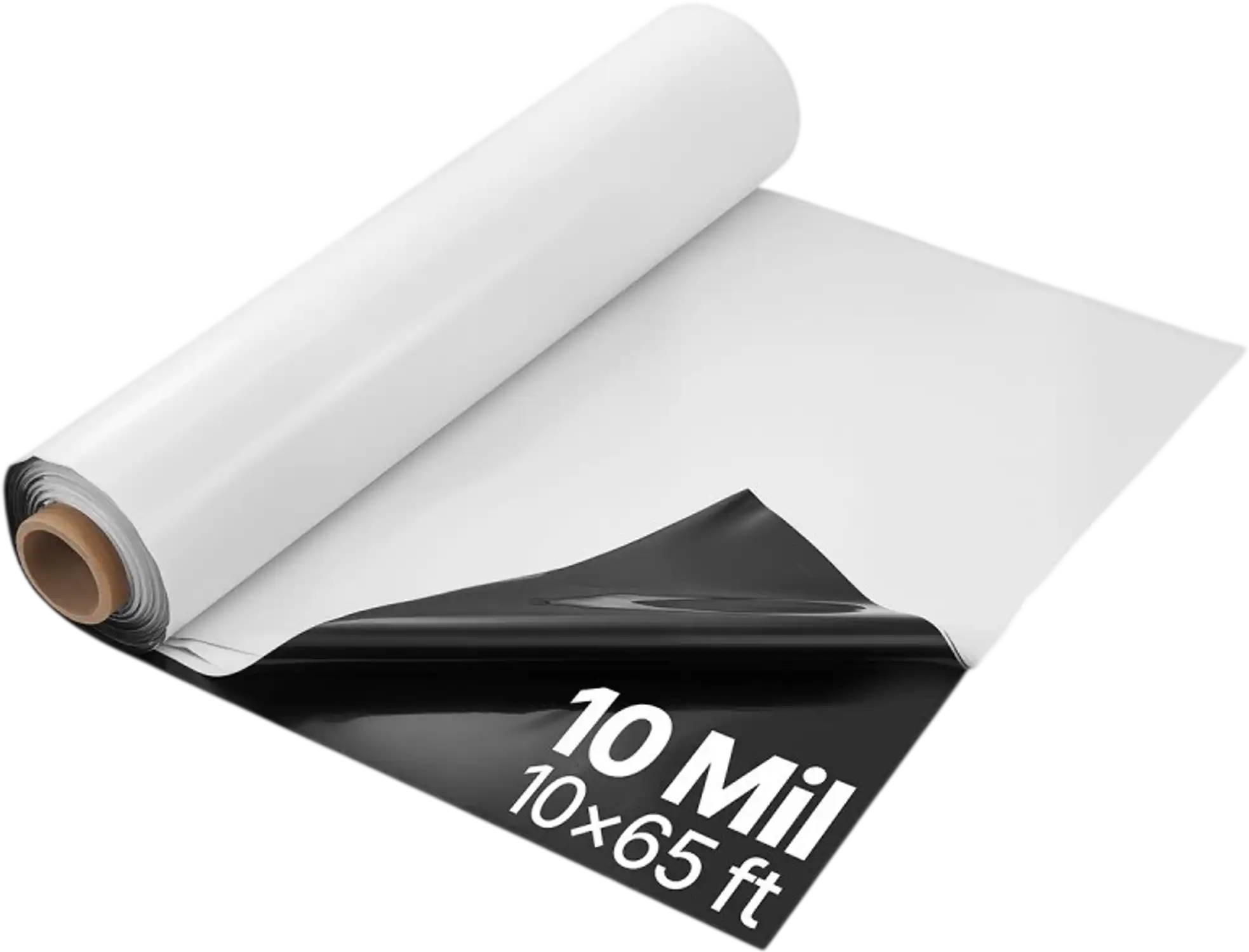 Vevor Plastic Sheeting Heavy Duty 10' x 65' Black & White 10 Mil Roll New