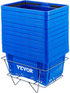 VEVOR Shopping Basket, 16.9 x 11.8 x 8.7 in/42.8 x 30 x 22 cm((L x W x H), Plastic Handle and Iron Stand, Set of 12 Store Baskets with Durable PE Material Used for Supermarket, Retail, Bookstore, Blue