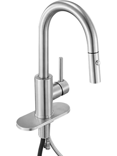 Vevor Kitchen Faucet Pull-Down Brushed Nickel Single Handle Sink Faucet New