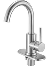 VEVOR Single Handle Sink Faucet, Kitchen Faucet Brushed Nickel Single Handle, Kitchen Water Faucets with Anti-Splash Aerator, Suitable for Bathroom, RV, Bar Sink, Public Restroom, High Arc Spout