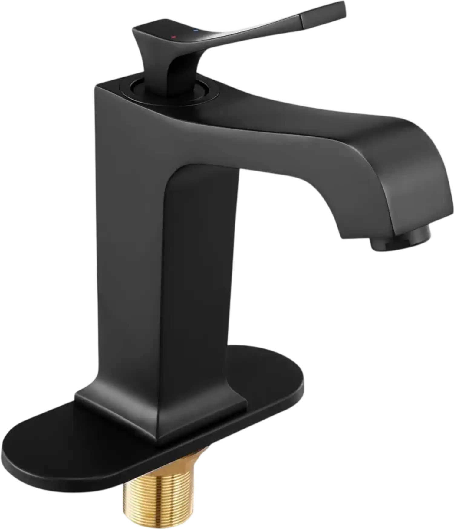 Vevor Sink Faucet Single Handle Matte Black Curved Spout New