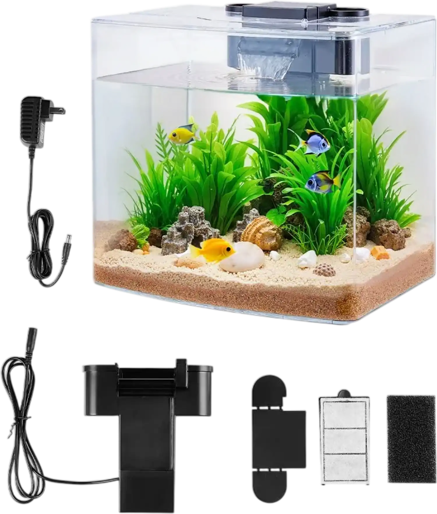 Vevor Fish Tank Aquarium 3.5 Gallon Smart Self-Cleaning Arch New