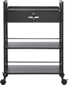 VEVOR Beauty Salon Trolley Cart, 3-Tier Hair Salon Stations Cabinet for Stylist with Lockable Drawer, MDF Rolling Storage Station with 4 Wheels (2 Lockable) for Beauty SPA Barbershop Tattoo