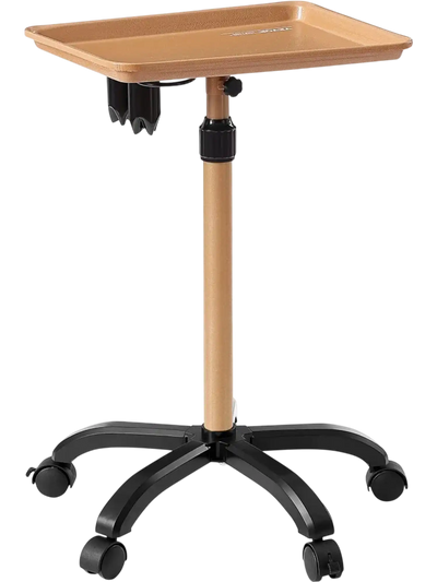 Vevor Salon Tray Cart Height Adjustable Rolling Tray for Spa Barber Clinic Gold Black New