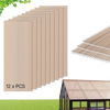 VEVOR Roof Panels, 12Pcs Polycarbonate Roofing Panels Double Layer, High Impact Corrugated Plastic Greenhouse Replacement Cover, Waterproof for Gazebos, Chicken Coops, Home, Garden (5' x 2' x 0.24")