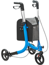 VEVOR 3 Wheels Rollator Walker for Seniors, Lightweight Aluminum Foldable Rolling Walker with Adjustable Handle, Outdoor Trio Mobility Walker with Large Wheels & Spacious Storage Bag, 260LBS Capacity