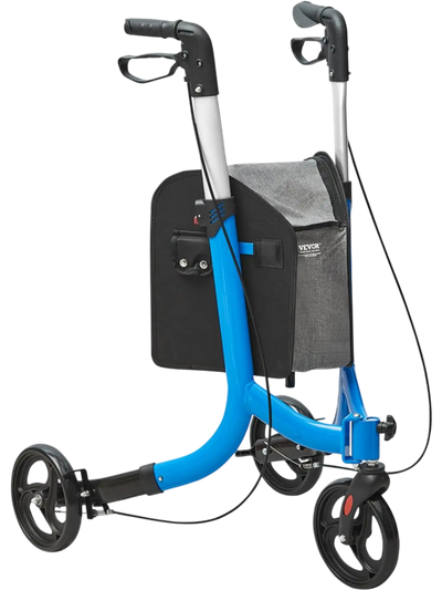 Vevor Rollator Walker 3-Wheel Foldable Mobility Walker New