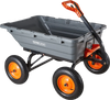 VEVOR Garden Dump Cart, 1500 lbs Poly Dump Cart, Garden Carts Dumps Wagon with 90° Quick-Dumps Mechanism, Adjustable Handle, 270° Flexible Rotating Bearings, Yard Wagon for Plants, Soil, Crops