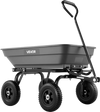VEVOR Garden Dump Cart, 400 lbs Poly Dump Cart, Garden Carts Dumps Wagon with 90° Quick-Dumps Mechanism, 180° Swivel Wheels, 270° Flexible Rotating Bearings, Yard Wagon for Plants, Soil, Crops
