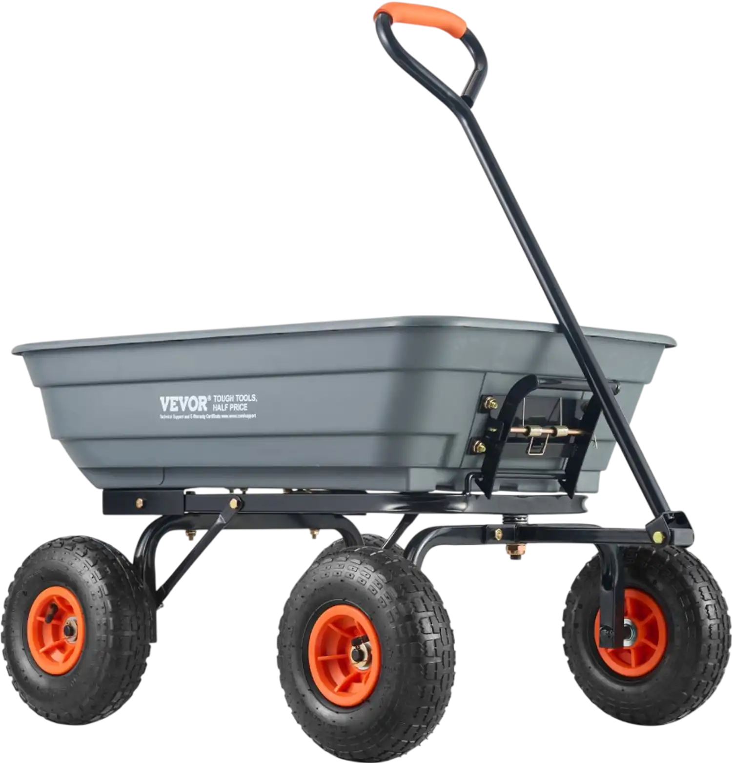 Vevor Garden Cart Poly Dump Wagon with 2-in-1 Convertible Handle 600 lbs Capacity 10