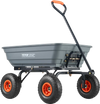 VEVOR Garden Cart, Durable Poly Dump Cart with Simple Assembly Steel Framework, Versatile Dump Cart with Dual-Function Handle, Handy Wheelbarrow with 600 lbs Load Capacity, 10 inch Wheels