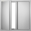 VEVOR BBQ Access Door, 24W x 24H Inch Double Outdoor Kitchen Door, Stainless Steel Flush Mount Door, Wall Vertical Door with Recessed Handles , for BBQ Island, Grilling Station, Outside Cabinet