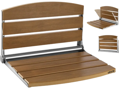 VEVOR Foldable Shower Seat Wall Mounted, 17.7