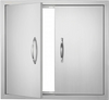 VEVOR BBQ Access Door, 26W x 24H Inch Double Outdoor Kitchen Door, Stainless Steel Flush Mount Door, Wall Vertical Door with Handles, for BBQ Island, Grilling Station, Outside Cabinet