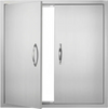 VEVOR BBQ Access Door, 31W x 31H Inch Double Outdoor Kitchen Door, Stainless Steel Flush Mount Door, Wall Vertical Door with Handles, for BBQ Island, Grilling Station, Outside Cabinet