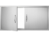 VEVOR BBQ Access Door, 42W x 21H Inch Double Outdoor Kitchen Door, Stainless Steel Flush Mount Door, Wall Vertical Door with Handles, for BBQ Island, Grilling Station, Outside Cabinet