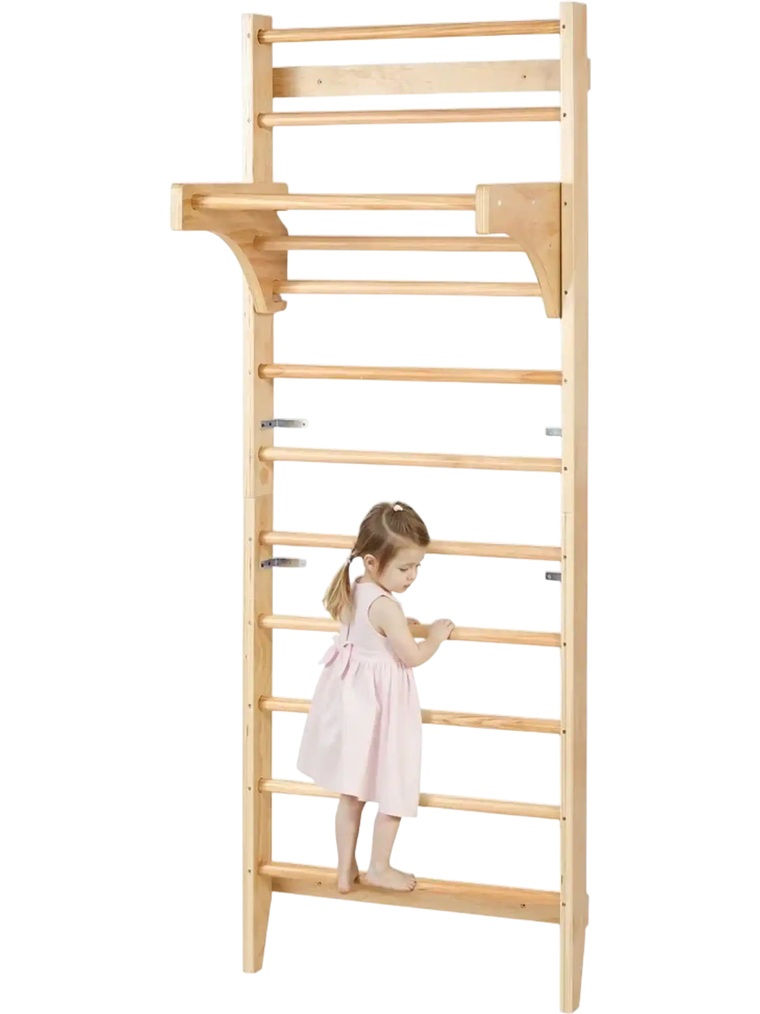 Vevor Climbing Ladder Swedish Wall Gym 10-Level Solid Wood Indoor Playground New