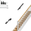 VEVOR Handrail Stair Railing, 5 ft, Wall Mount Handrails for Indoor Stairs, Thickened Aluminum Alloy Hand Rail with Installation Kit, 440 LBS Load Capacity Stairway Railing for Outdoor Stairs