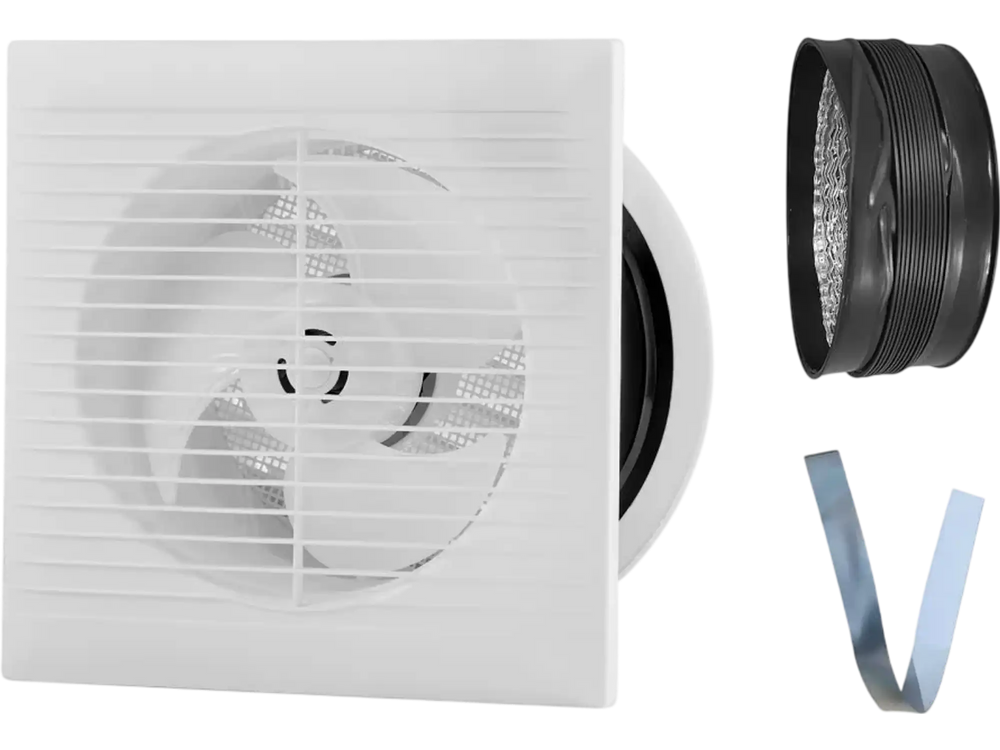 VEVOR 6 inch Through-The-Wall Ventilation Fan, 110 CFM Through Wall Exhaust Fan with AC Motor, Quiet Vent Easy Installation for Bathroom,Garage,Laundry Room,Storage Room Air Exchanger