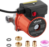 VEVOR Hot Water Recirculating Pump, 10 GPM, Instant Circulation Circulator Pump System, 3-Speed Control, 0.13 HP, 110-120V, NPT 3/4 in to NPT 1/2 in Adapter, Stainless Steel Head, for Water Heaters