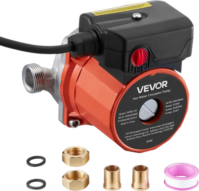 Vevor Recirculating Pump Instant Hot Water Circulation System 10 GPM 0.13 HP New