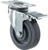 VEVOR Caster Wheels, 5 Inch Heavy Duty Casters, Compatible with VEVOR Insulated Food Pan Carrier, Set of 4 (2 Swivel with Brake, 2 Rigid)